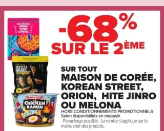 -68% sur la Sélection de produits Maison de Corée, Korean Street, Orion, Hite Jinro ou Melona