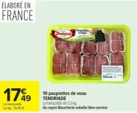 10 paupiettes de veau TENDRIADE