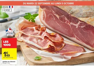 Jambon sec désossé