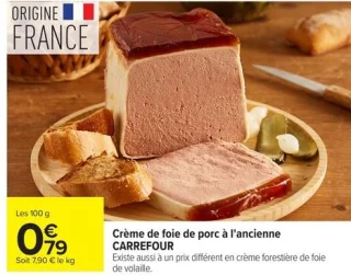 Crème de foie de porc à l'ancienne CARREFOUR