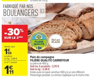 Pain de campagne FILIÈRE QUALITÉ CARREFOUR