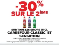 Sirops 75 cl Carrefour Classic' et Sensation