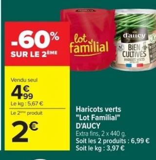 Haricots verts "Lot Familial" D'AUCY