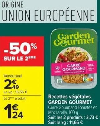 Recettes végétales GARDEN GOURMET