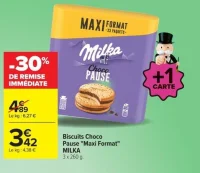 Biscuits Choco Pause "Maxi Format" MILKA