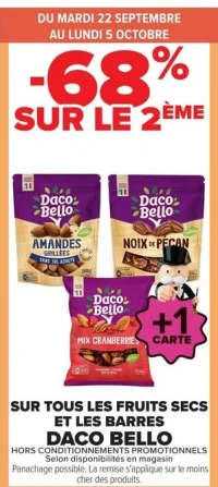 Fruits secs et barres Daco Bello