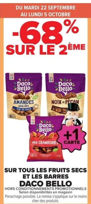 Fruits secs et barres Daco Bello
