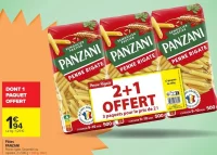 Pâtes PANZANI Penne rigate, Serpentini ou capellini