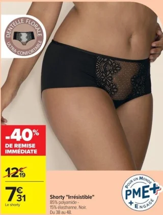 Shorty "Irrésistible" Well (Noir)