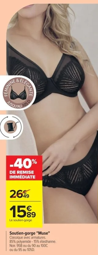 Soutien-gorge "Muse" Well (Noir)