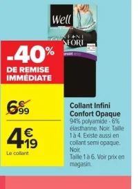 Collant Infini Confort Opaque Well