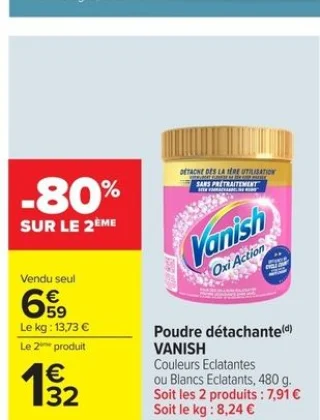 Poudre détachante Vanish