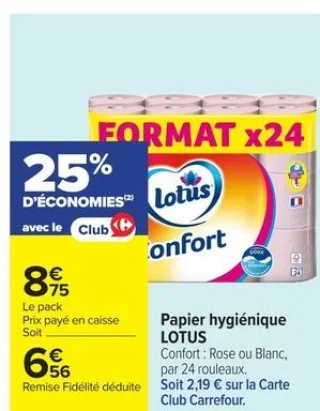 Papier hygiénique Lotus Confort
