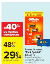 Lames de rasoir "Pack Spécial" GILLETTE