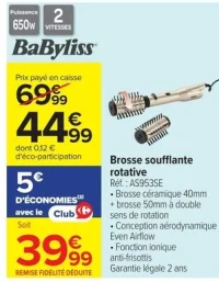 Brosse soufflante rotative Babyliss