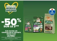 Croquettes et sachets repas chat Ultima
