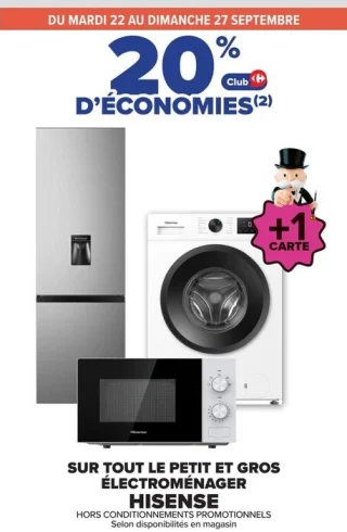 Sur tout le petit et gros électroménager Hisense