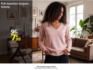 Pull manches longues femme