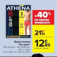 Boxers homme "Eco pack" Athena