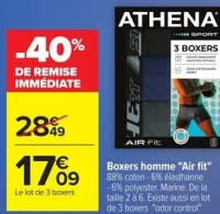 Boxers homme "Air fit" Athena