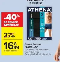 Boxers homme "Coton 720" Athena