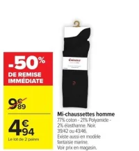 Mi-chaussettes homme Eminence