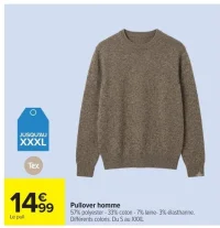 Pullover homme Tex