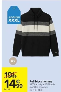 Pull blocs homme Tex