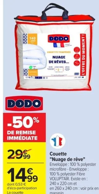 Couette "Nuage de rêve" Dodo