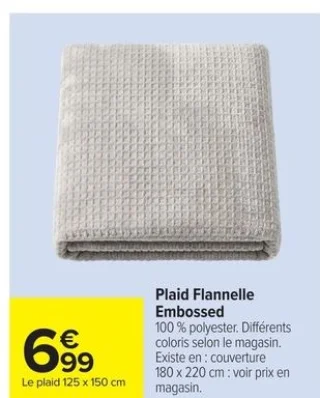 Plaid Flannelle Embossed