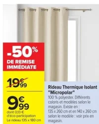 Rideau Thermique Isolant Micropolar