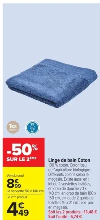 Linge de bain Coton Tex HOME