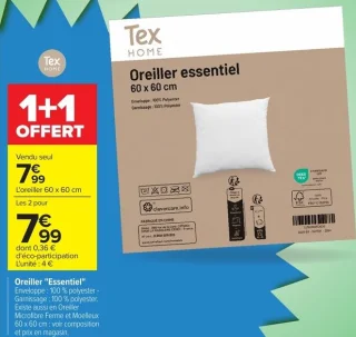 Oreiller Essentiel Tex Home