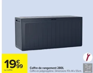 Coffre de rangement 280L