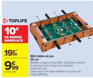 Mini tables de jeu 50 cm Toplife