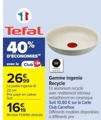 Tefal Gamme ingenio Recycle - La poêle ingenio Ø 22 cm