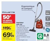Aspirateur avec sac Rowenta RO3923EA