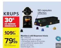 Machine à café Nespresso Inissia Krups YY5972FD