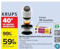 Machine multi-boissons Dolce Gusto Genio S Krups YY5838FD