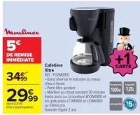 Cafetière filtre Moulinex FG2M0810