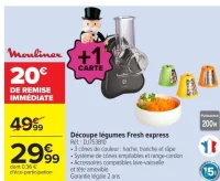 Moulinex Découpe légumes Fresh express DJ753B10