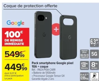 Pack smartphone Google Pixel 10A + coque