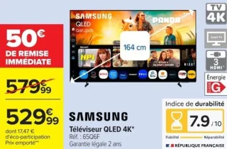 Samsung Téléviseur QLED 4K* Réf. : 65Q6F
