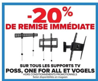 Supports TV Poss, One For All et Vogels