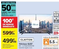 CLAYTON Téléviseur QLED CL70QUHDSW25B
