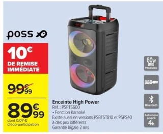 Enceinte High Power poss PSPTS600