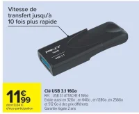 Clé USB 3.1 16Go PNY