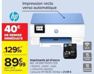 Imprimante jet d'encre HP ENVY PHOTO 7231