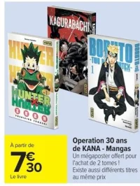 Operation 30 ans de KANA - Mangas