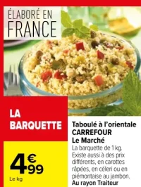 Taboulé à l'orientale CARREFOUR Le Marché